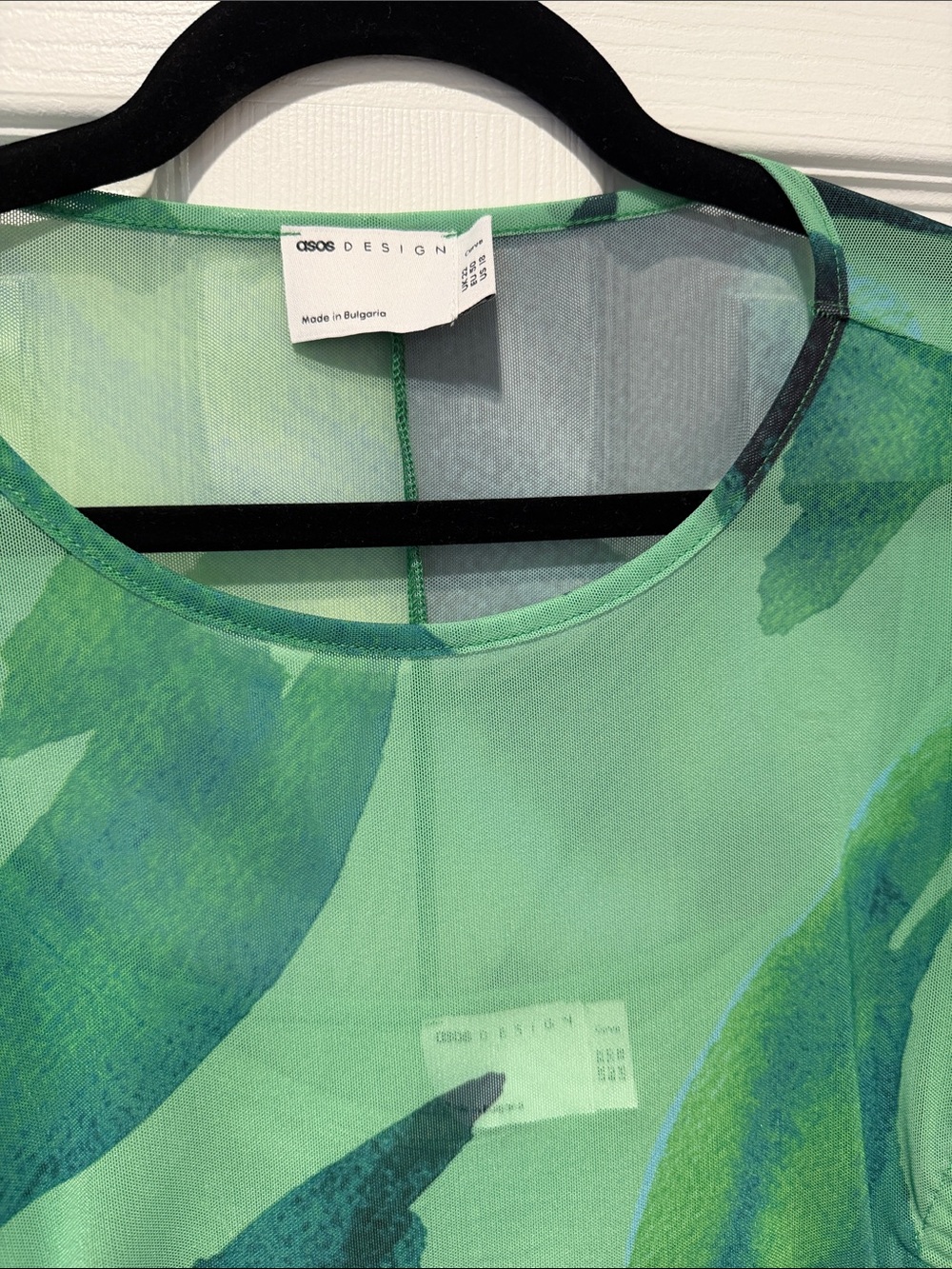 ASOS Design Green Multi-Pattern Midi Bodycon Ruched Dress - Picture 4 of 5